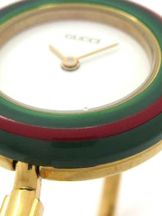 GUCCI Bezel Watch 11/12 0****** Gold Women\'s Wrist Watch